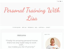 Tablet Screenshot of personaltrainingwithlisa.com